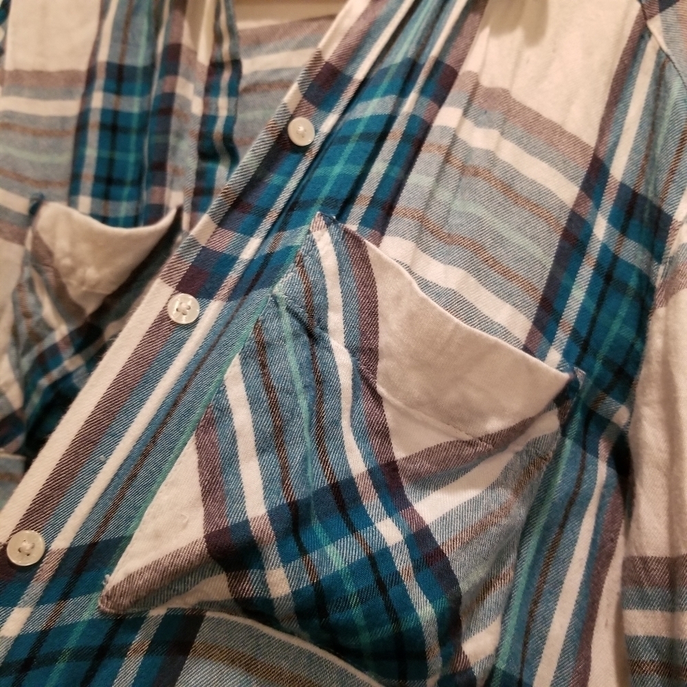 Express button up, collared flannel shirt size small - Picture 8 of 14